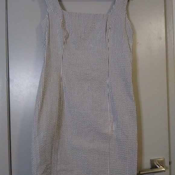 Vntg Spiegel Seersucker Sheath Dress - Picture 1 of 4
